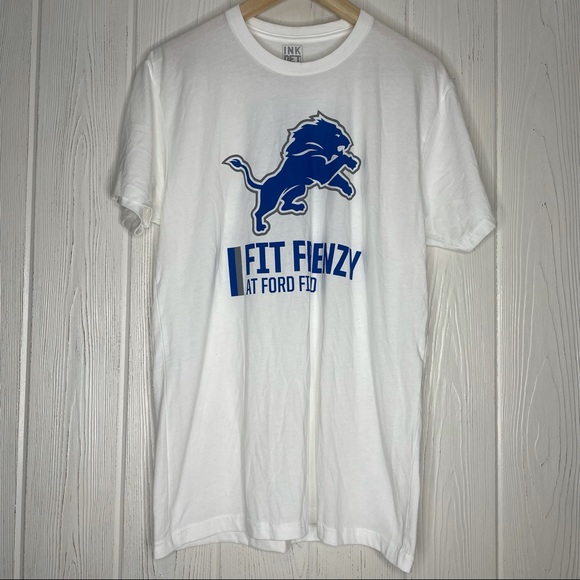 Detroit Lions Ford Field Fit Frenzy Tee M White NEW - Picture 1 of 6